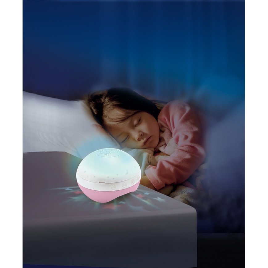 Infantino - Мобіль над ліжечко з мелодією 3 в 1, 3xAAA, рожевий