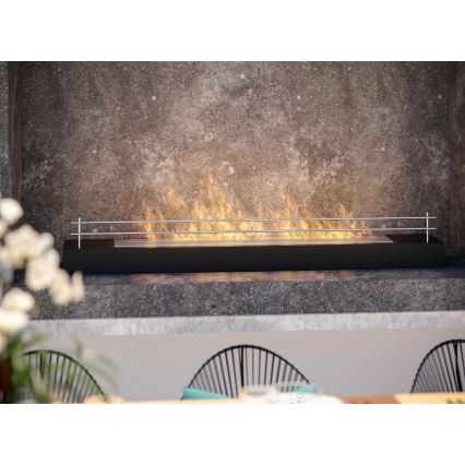 InFire - Биокамин 8x120 см 3kW черный