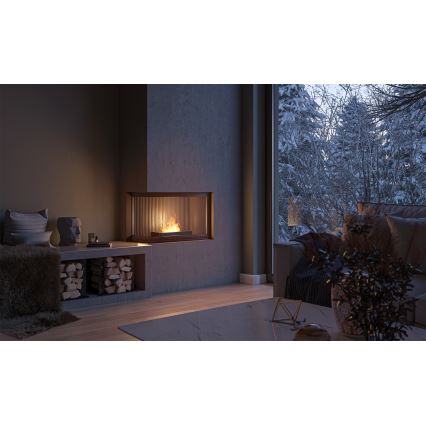 InFire - Біокамін 8x40 см 3 кВт чорний