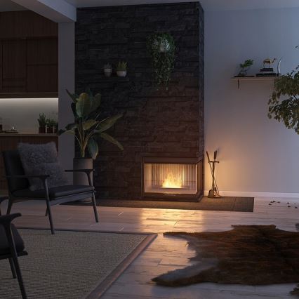 InFire - Биокамин 8x40 см 3kW черный