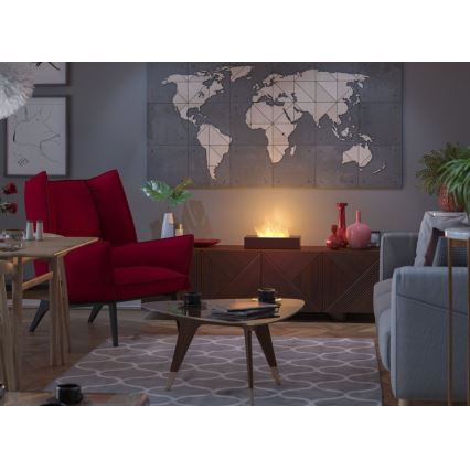 InFire - Биокамин 8x40 см 3kW черный