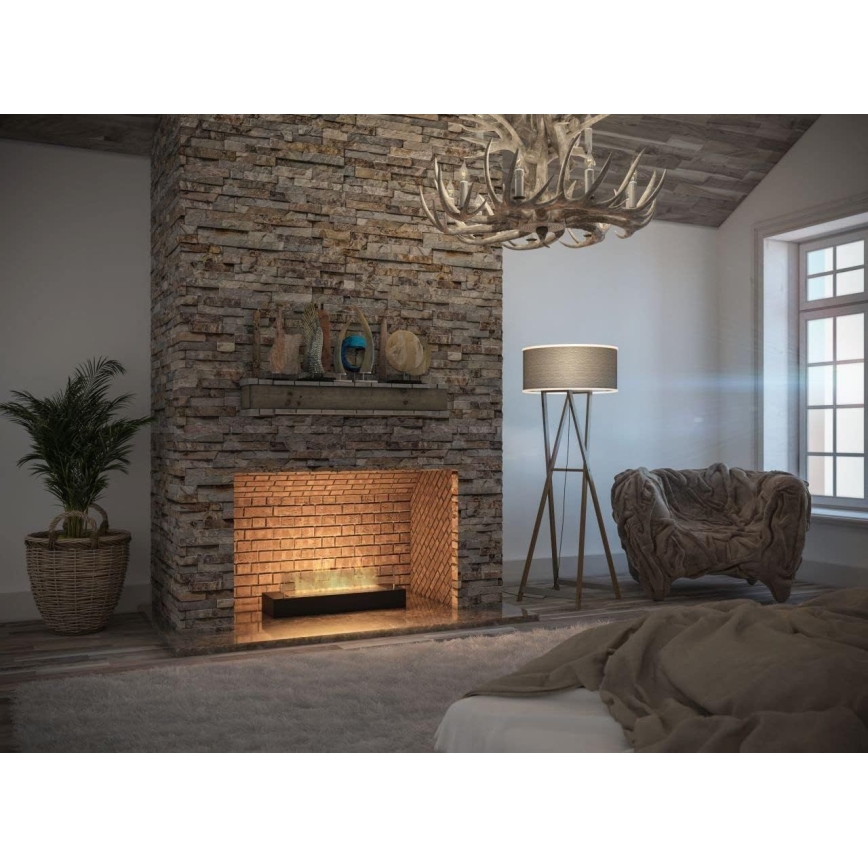 InFire - Биокамин 8x60 см 3kW черный