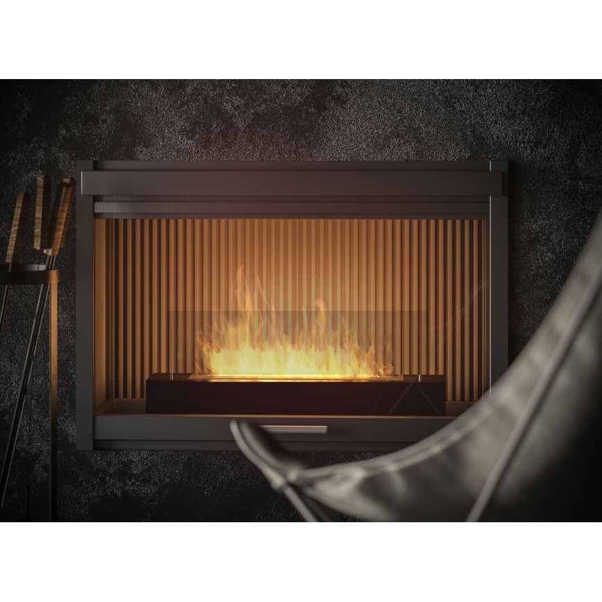 InFire - Биокамин 8x60 см 3kW черный