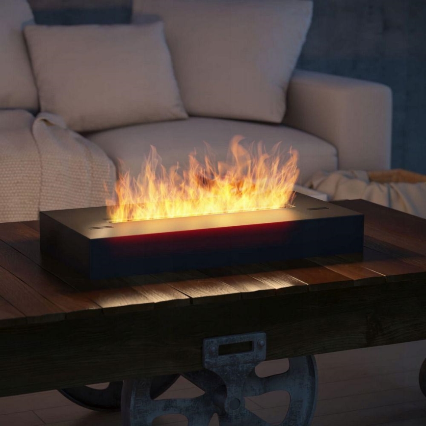 InFire - Биокамин 8x60 см 3kW черный