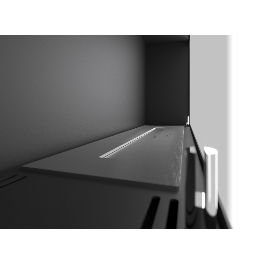 InFire - Настенный биокамин 44x91 см 3kW черный