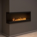 InFire - Угловой биокамин 45x120 см 3kW черный