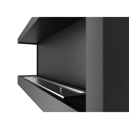 InFire - Угловой биокамин 45x120 см 3kW черный