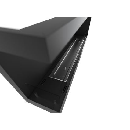 InFire - Угловой биокамин 45x120 см 3kW черный