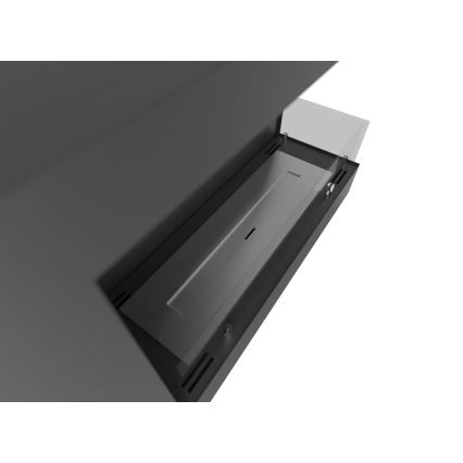 InFire - Угловой биокамин 45x60 см 3kW черный