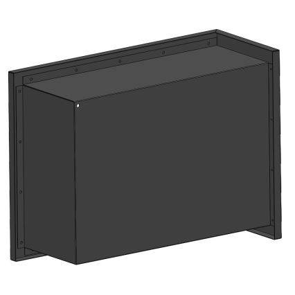 InFire - Угловой биокамин 45x60 см 3kW черный