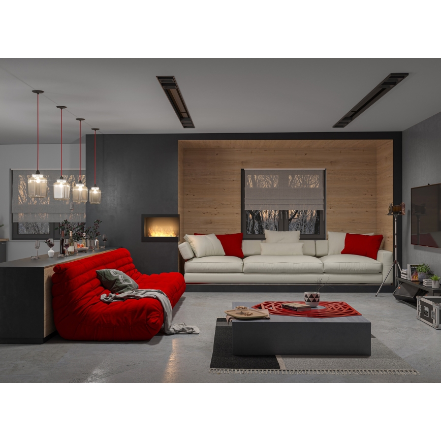 InFire - Угловой биокамин 45x60 см 3kW черный