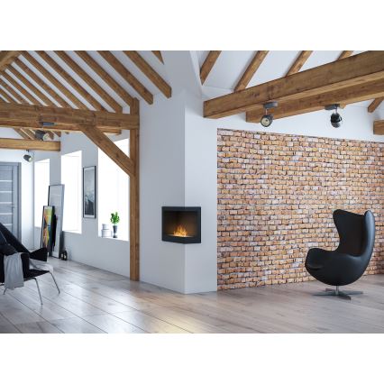 InFire - Угловой биокамин 45x60 см 3kW черный
