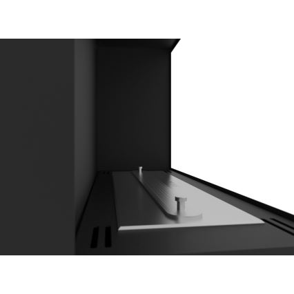 InFire - Угловой биокамин 45x60 см 3kW черный