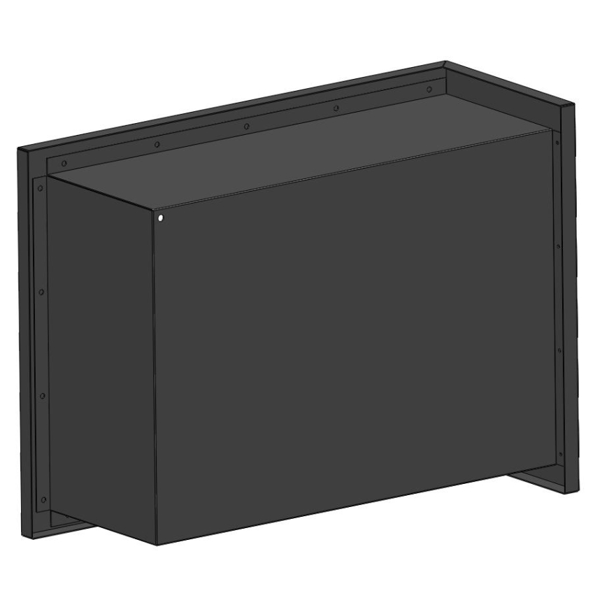 InFire - Угловой биокамин 45x60 см 3kW черный