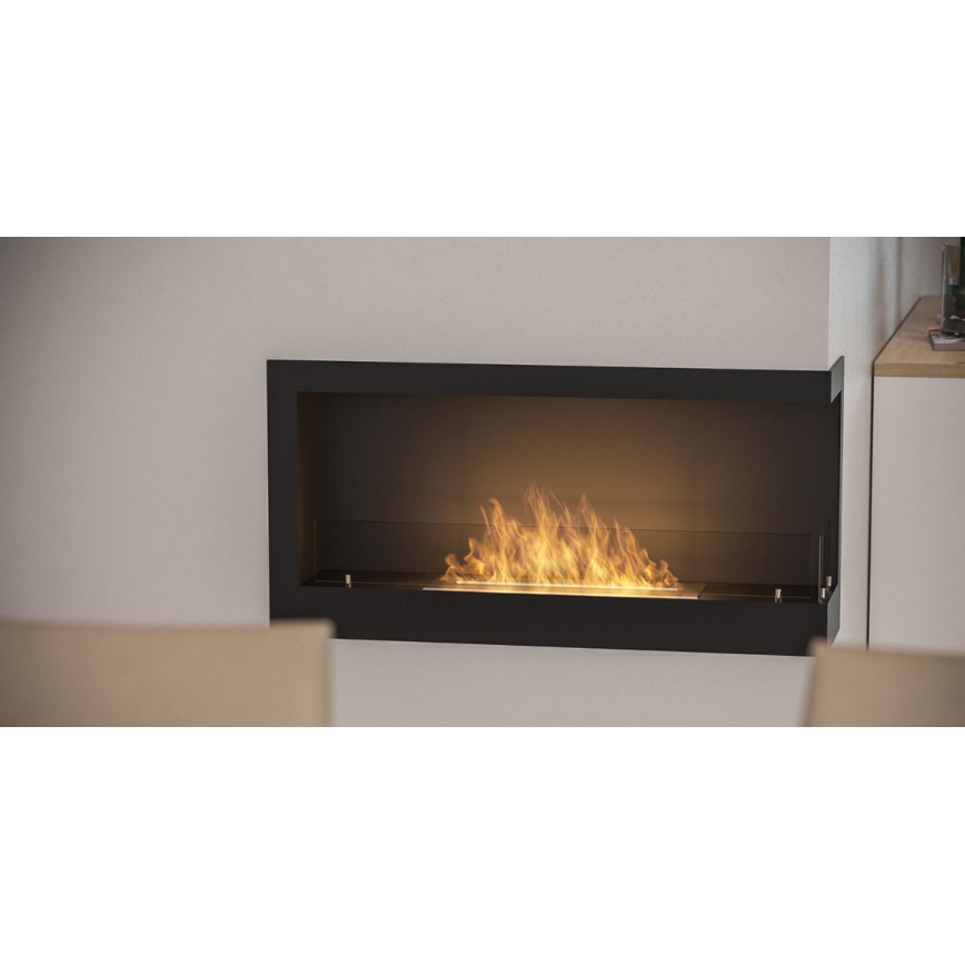 InFire - Угловой биокамин 45x90 см 3kW черный