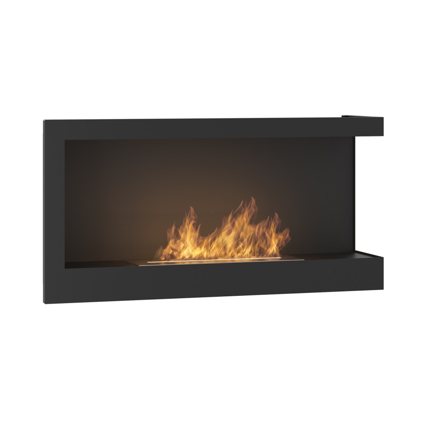 InFire - Угловой биокамин 45x90 см 3kW черный
