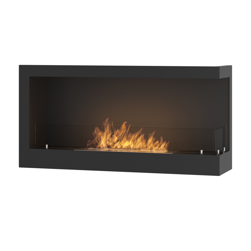 InFire - Угловой биокамин 45x90 см 3kW черный