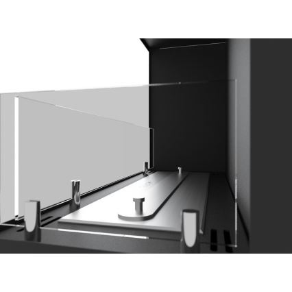 InFire - Угловой биокамин 45x90 см 3kW черный