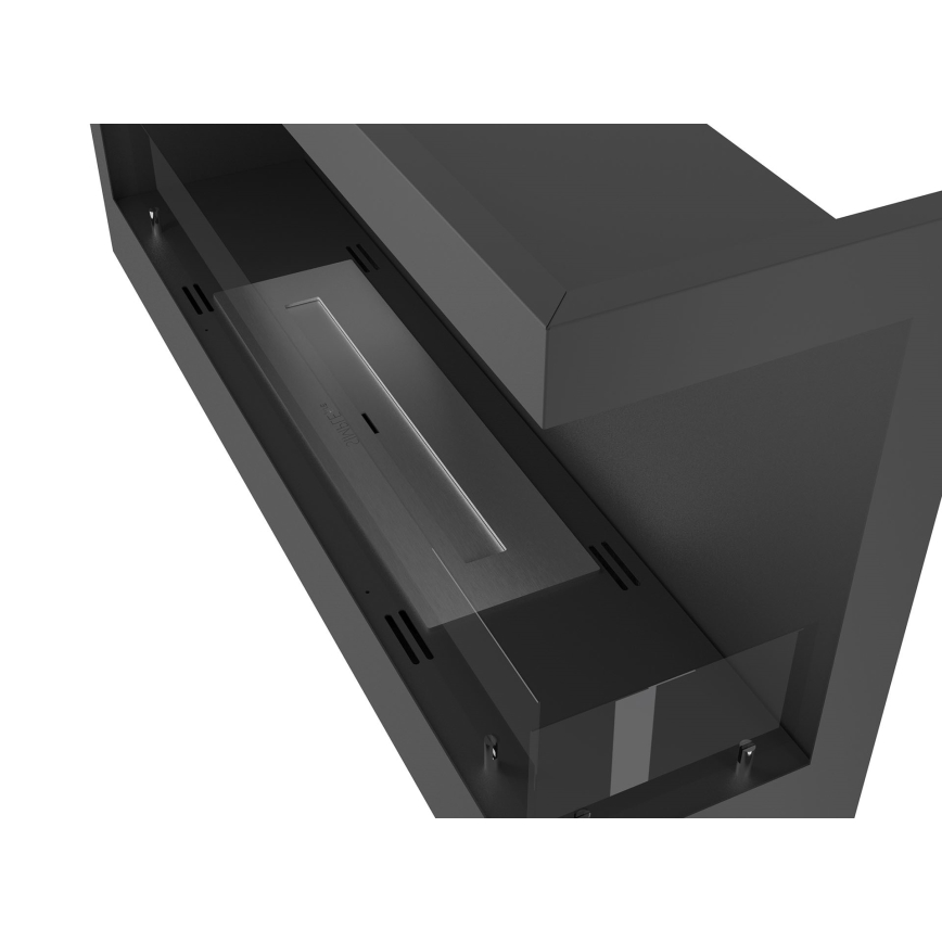 InFire - Угловой биокамин 45x90 см 3kW черный