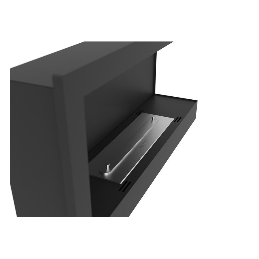 InFire - Угловой биокамин 45x90 см 3kW черный