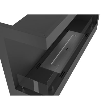 InFire - Угловой биокамин 45x90 см 3kW черный