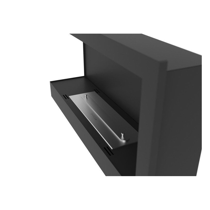 InFire - Угловой биокамин 45x90 см 3kW черный