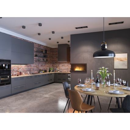 InFire - Угловой биокамин 45x90 см 3kW черный