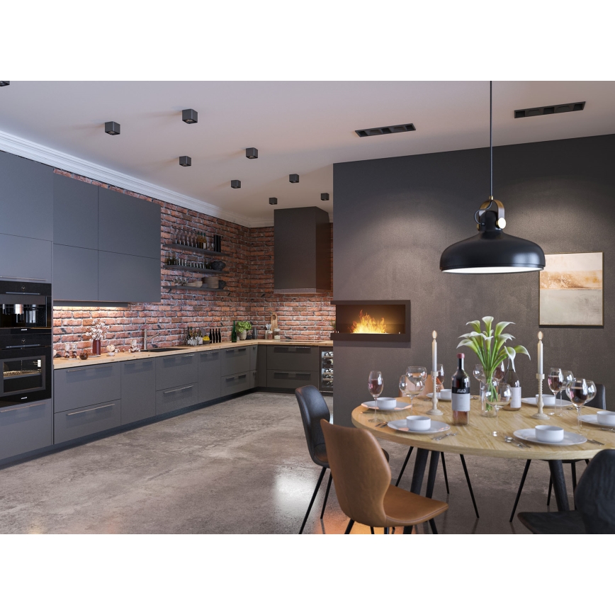 InFire - Угловой биокамин 45x90 см 3kW черный