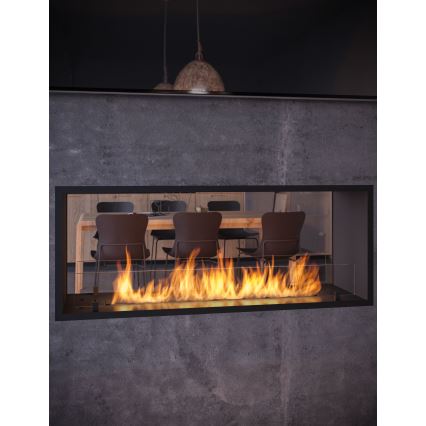 InFire - Вбудований Біокамін 48,5x123,5 см 6kW чорний