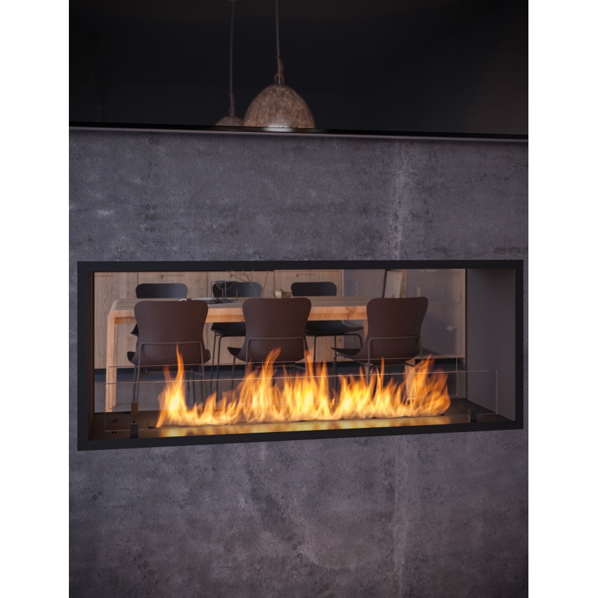 InFire - Вбудований Біокамін 48,5x123,5 см 6kW чорний