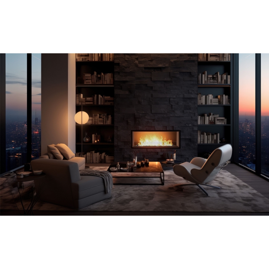 InFire - Вбудований Біокамін 49,4x104,4 см 6kW чорний