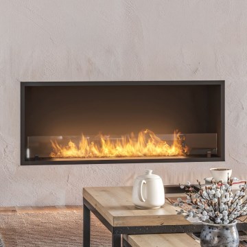 InFire - Вбудований Біокамін 49,4x124,4 см 6kW чорний