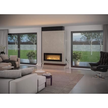 InFire - Вбудований Біокамін 49x120 см 3кВт чорний