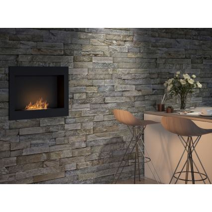 InFire - Вбудований Біокамін 49x60 см 3кВт чорний