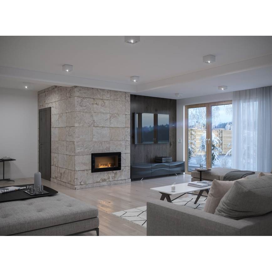 InFire - Вбудований біокамін 49x90 см 3кВт чорний