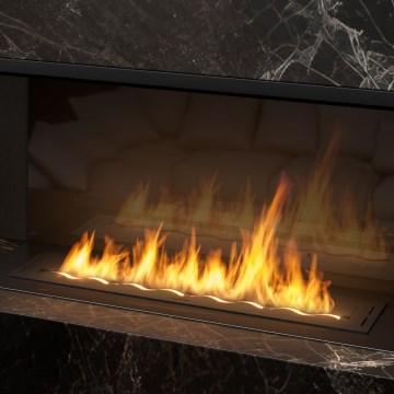 InFire - Вбудований Біокамін 7,5x100 см 6kW чорний