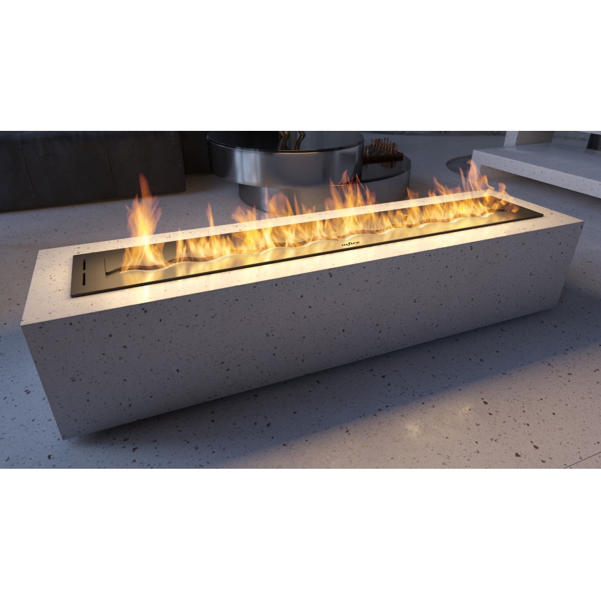 InFire - Вбудований Біокамін 7,5x120 см 7kW чорний