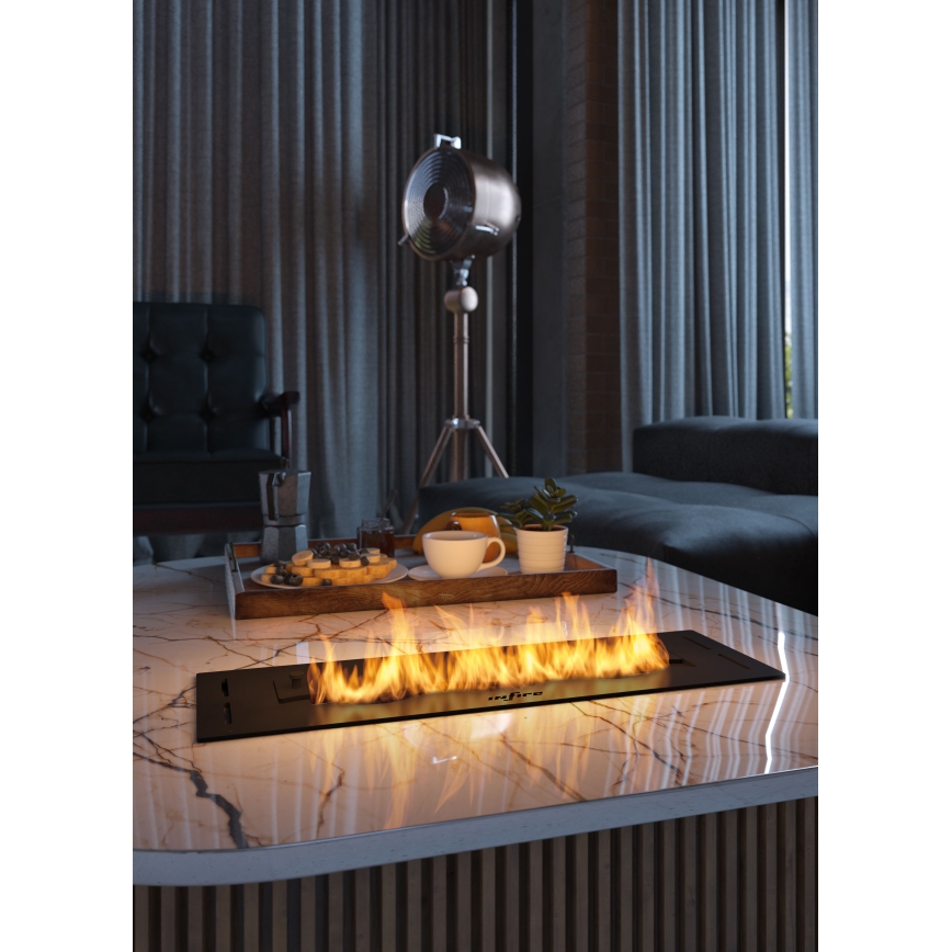 InFire - Вбудований Біокамін 7,5x50 см 3,5kW чорний