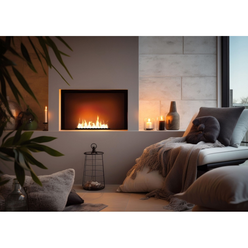 InFire - Вбудований Біокамін 7,5x50 см 3,5kW чорний