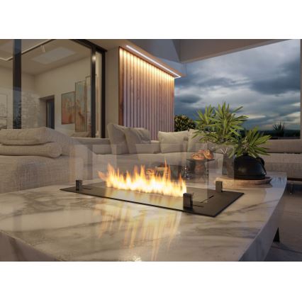 InFire - Вбудований Біокамін 8,5x80 см 3,5kW чорний