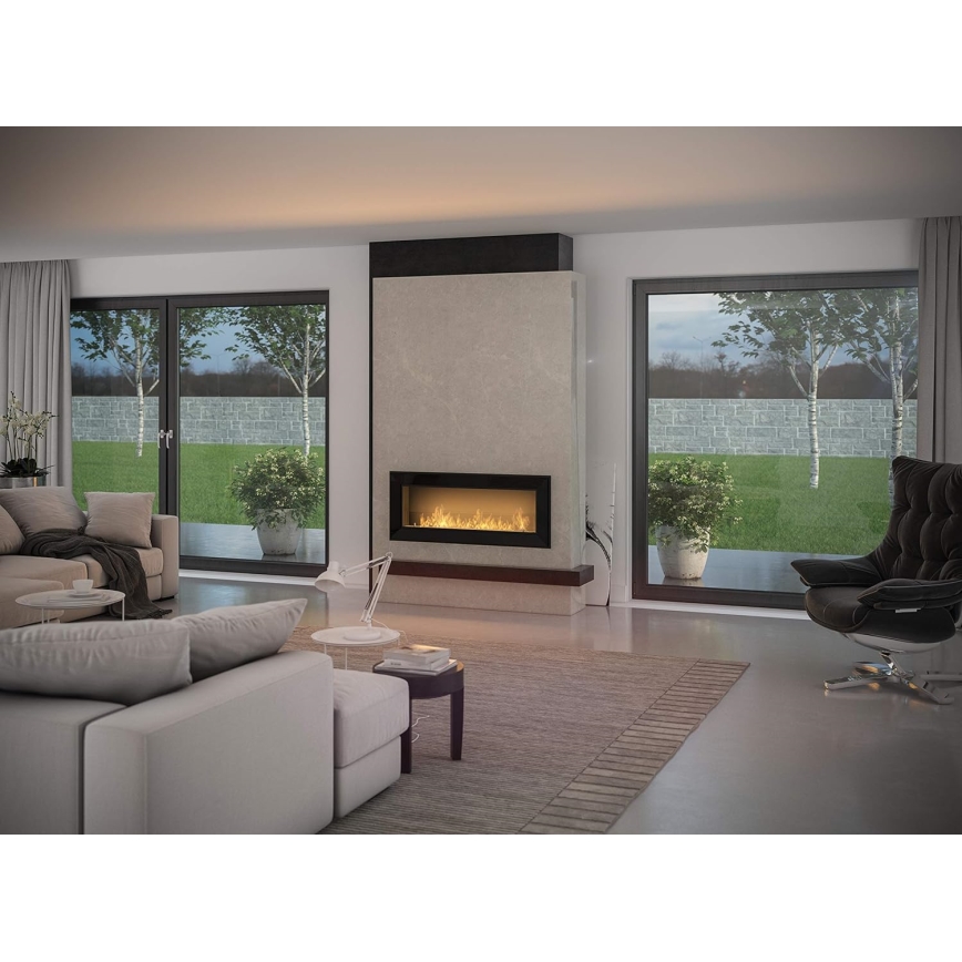 InFire - Встроенный биокамин 49x120 см 3kW черный