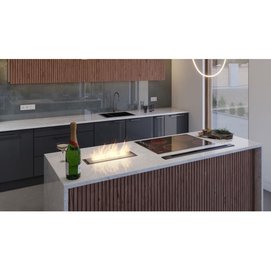 InFire - Встроенный биокамин 5,5x50 см 3kW черный