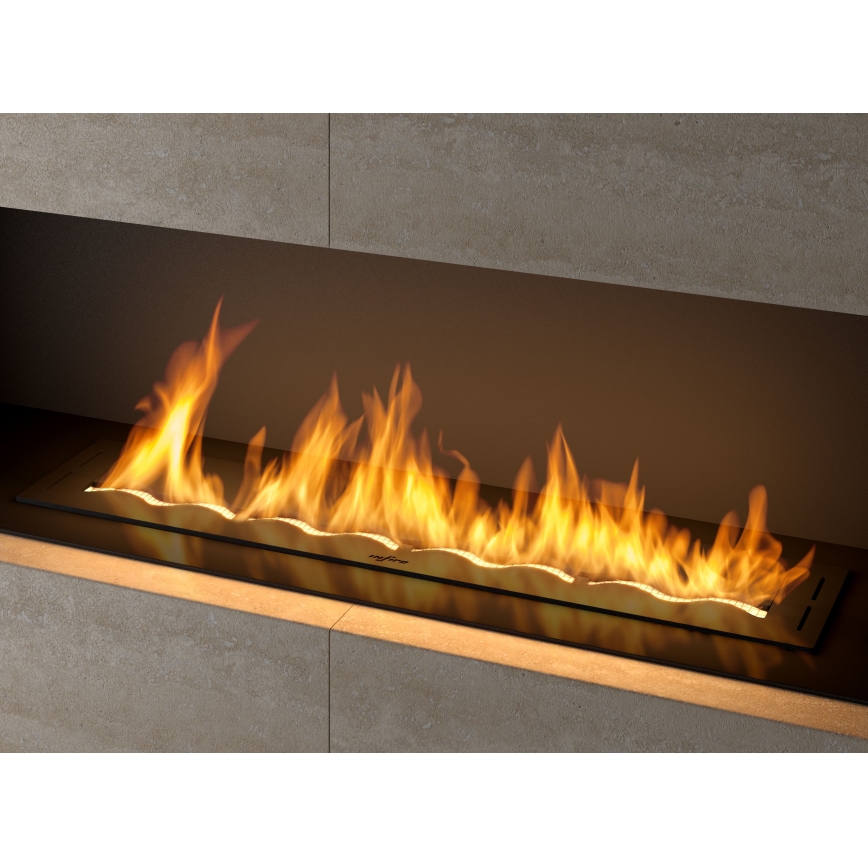 InFire - Встроенный биокамин 7,5x100 см 6kW черный