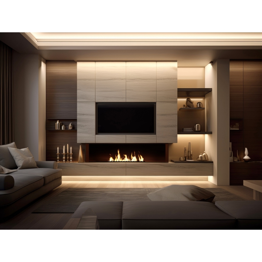 InFire - Встроенный биокамин 7,5x100 см 6kW черный