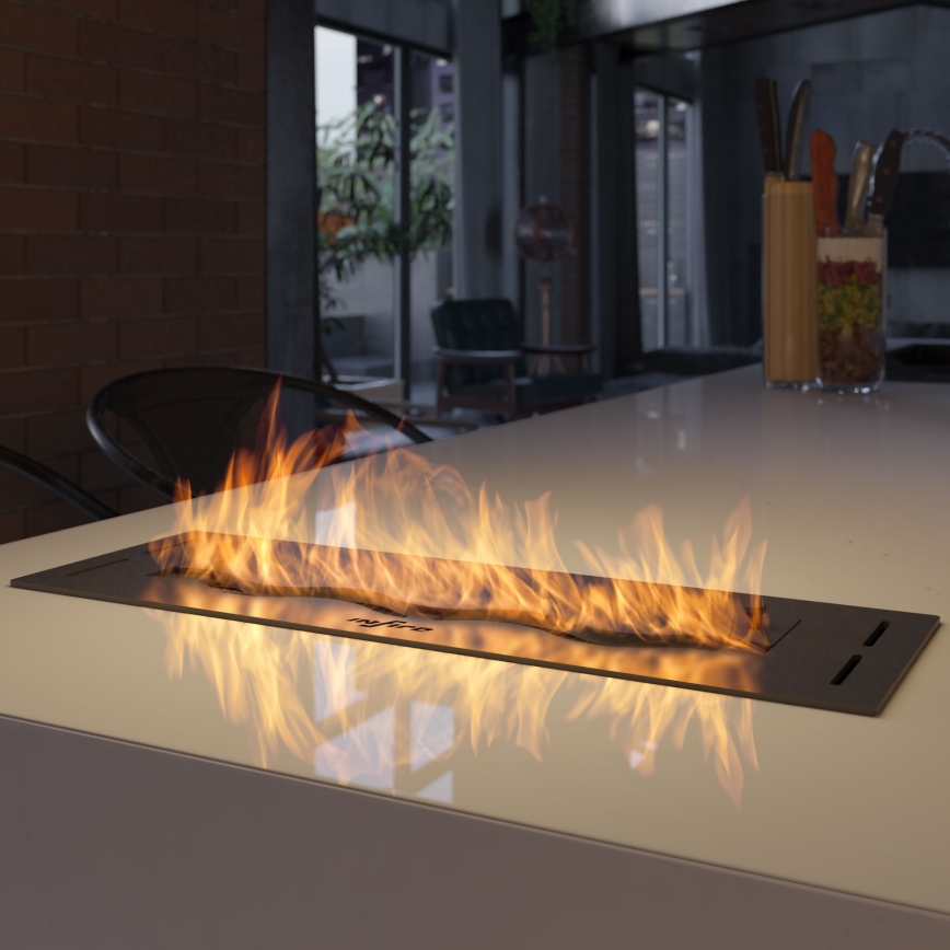 InFire - Встроенный биокамин 7,5x50 см 3,5kW черный