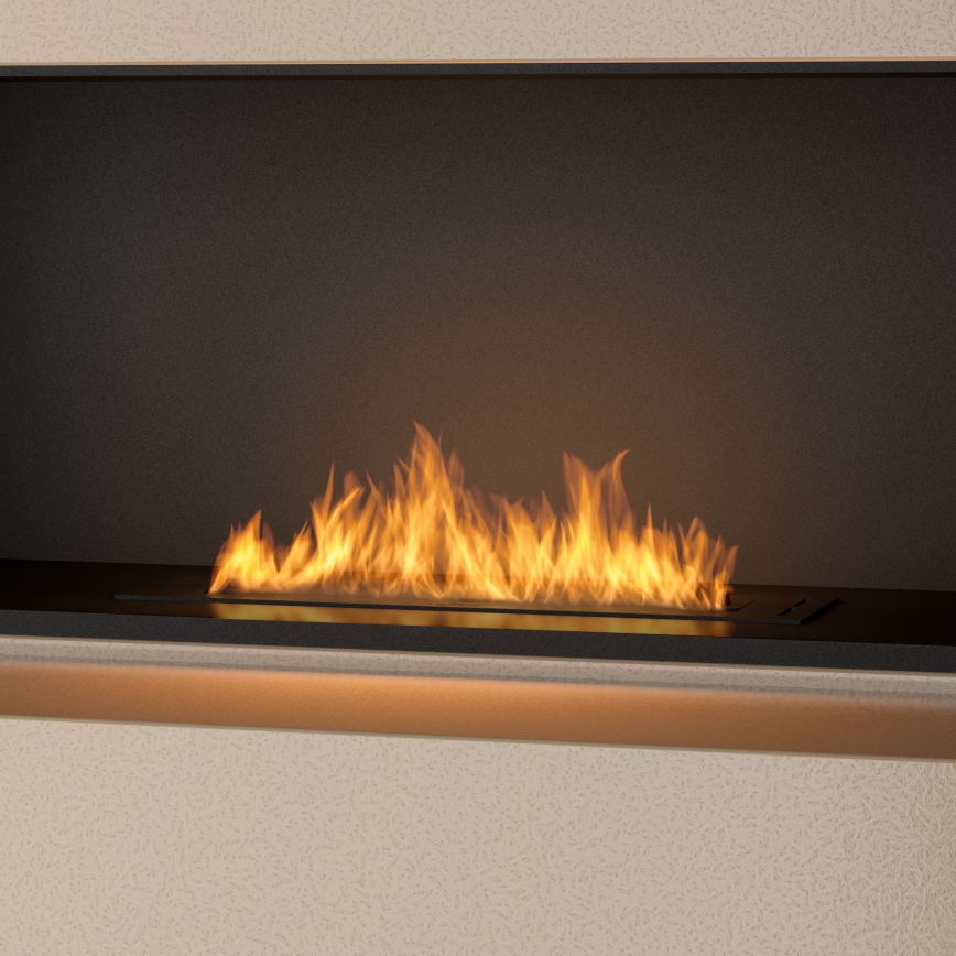 InFire - Встроенный биокамин 7,5x60 см 3,5kW черный