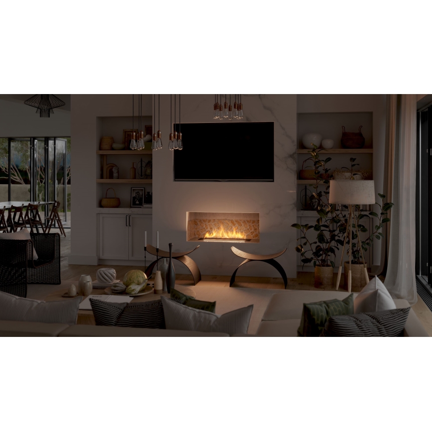 InFire - Встроенный биокамин 7,5x80 см 6kW черный