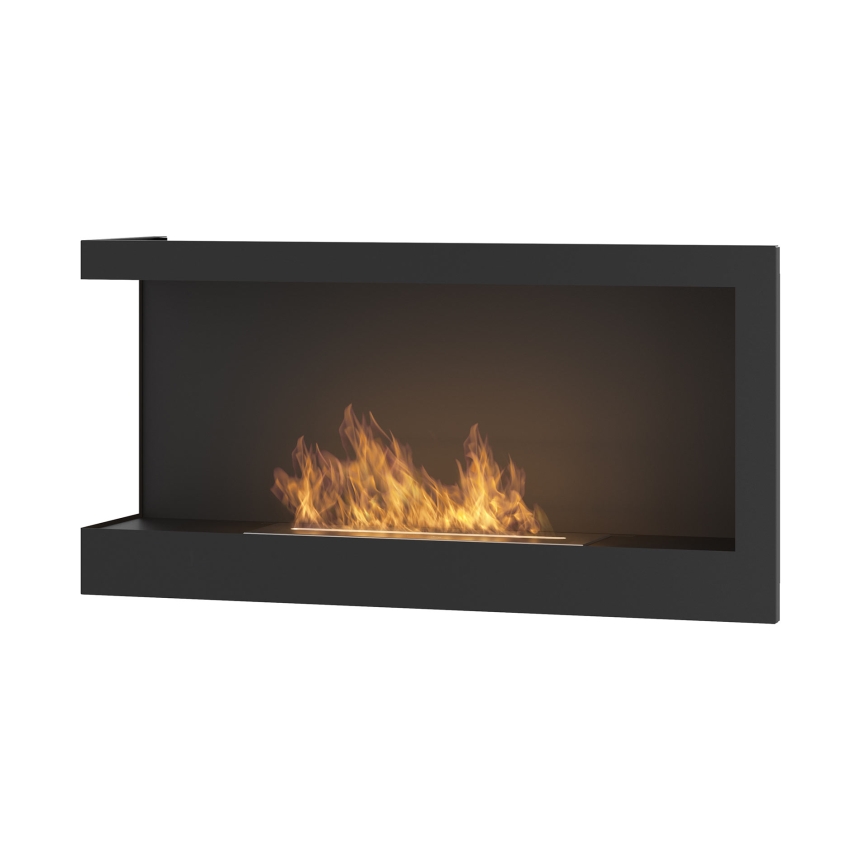 InFire - Кутовий біокамін 45x90 см 3 кВт чорний