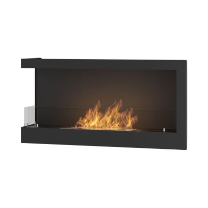 InFire - Кутовий біокамін 45x90 см 3 кВт чорний