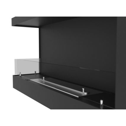 InFire - Кутовий біокамін 45x90 см 3 кВт чорний